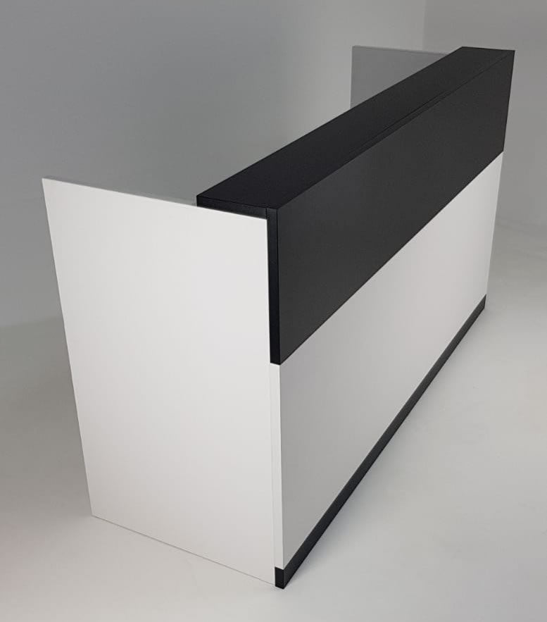 Reception Desk Counter in Black and White